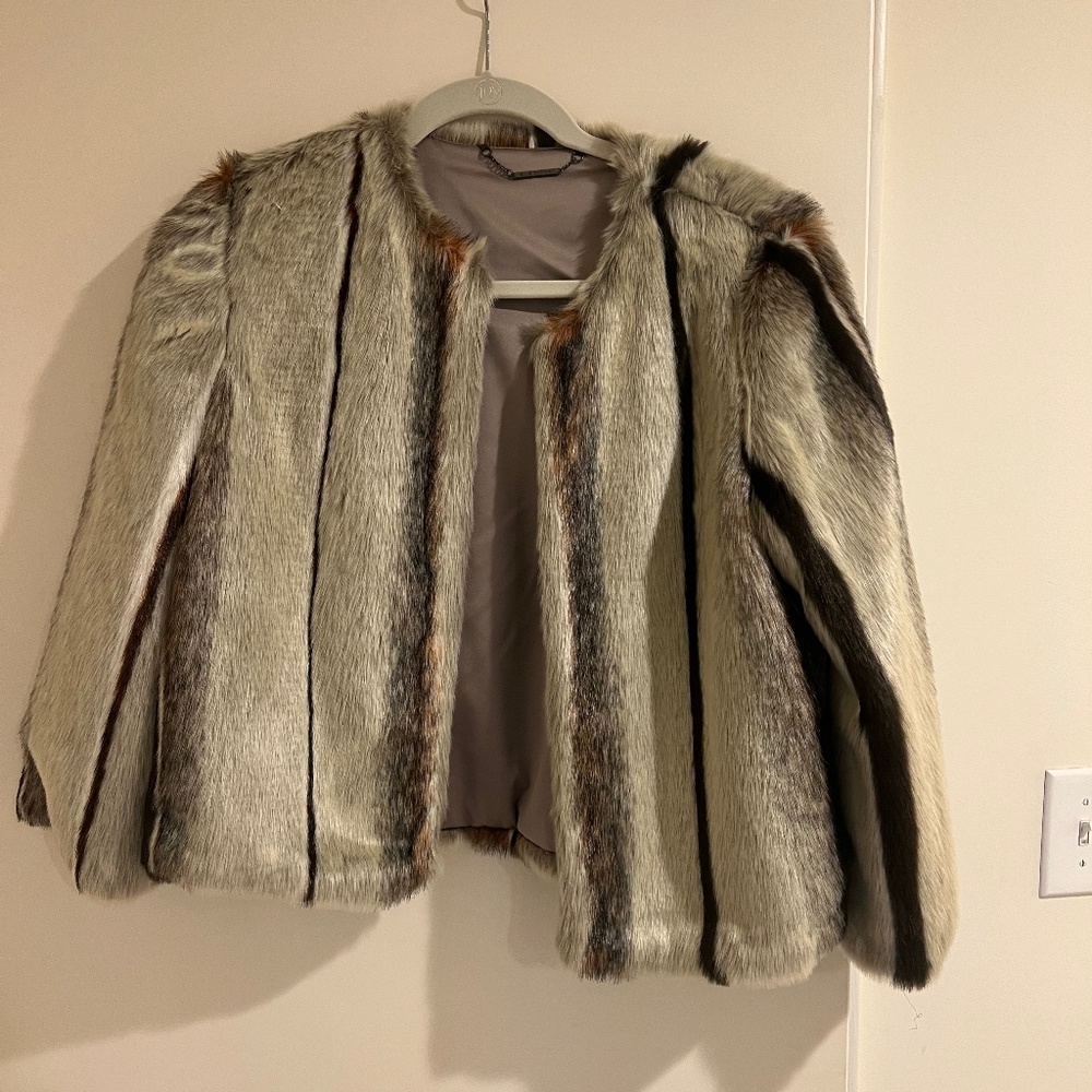 Elie Tahari faux fur coat